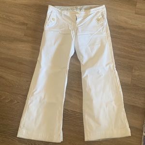 Gap wide leg white denim pants